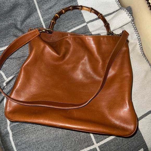 Gucci Cognac Miss GG Bamboo Hobo Bag - Picture 1 of 7